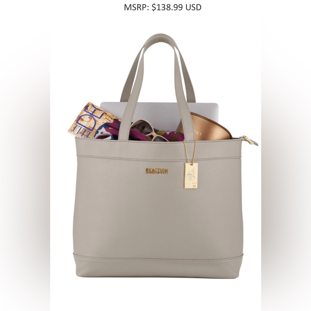 Kenneth Cole NEW pebbled leather laptop (15.”) tote